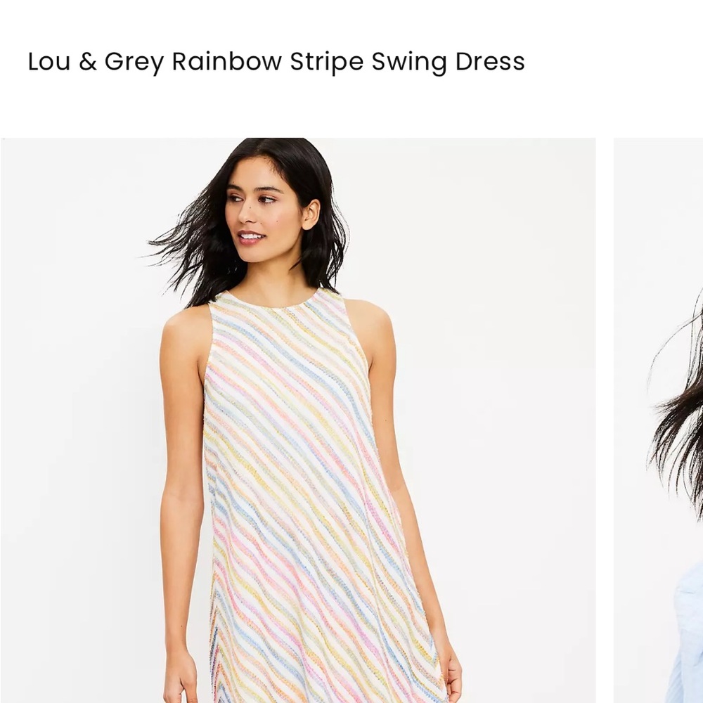 Lou & Grey Multicolor Striped Sleeveless Dress